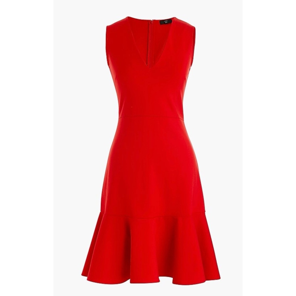J Crew v-neck sheath dress in recycled stretch ponte - size 0, red